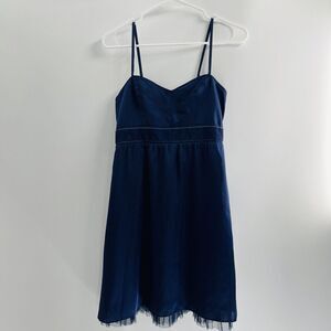 American Eagle Outfitters Women's‎ Ruffled Navy Blue Halter Strap Dress 4 NWT